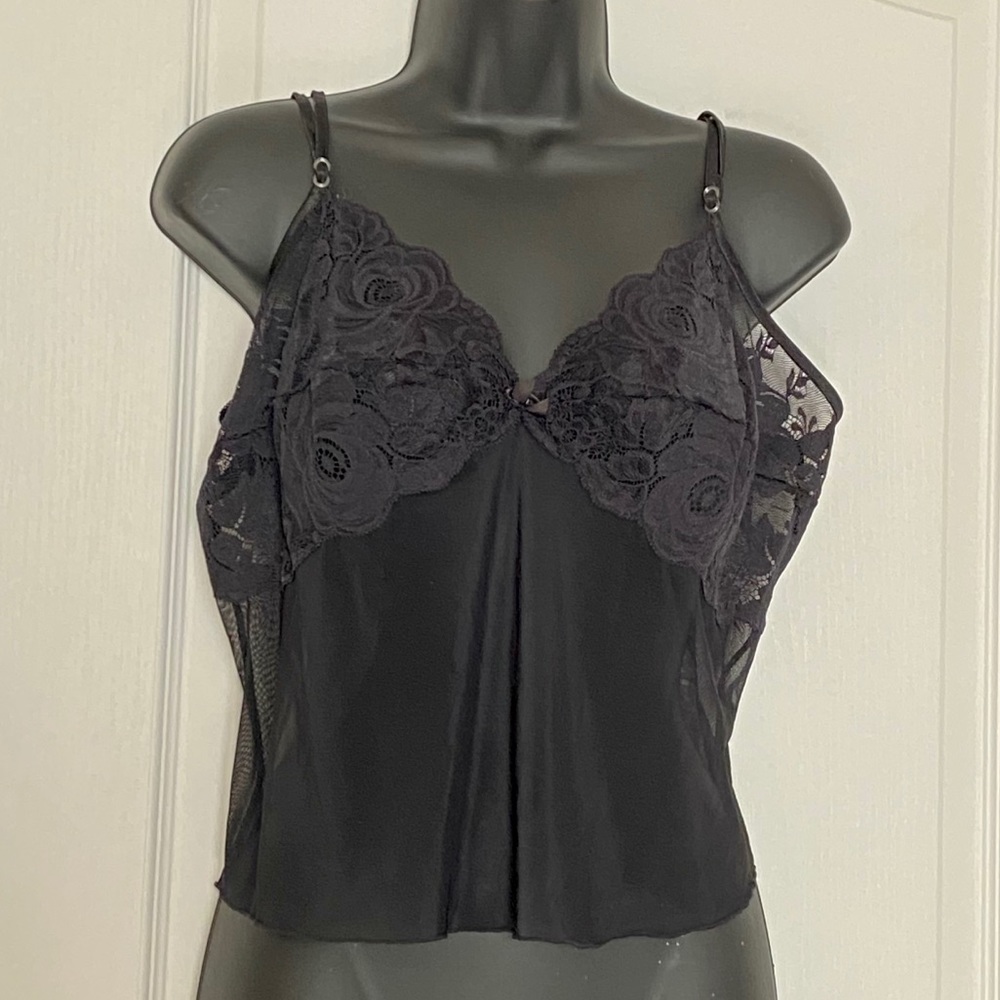 Black Lace Mesh Camisole Women’s Large